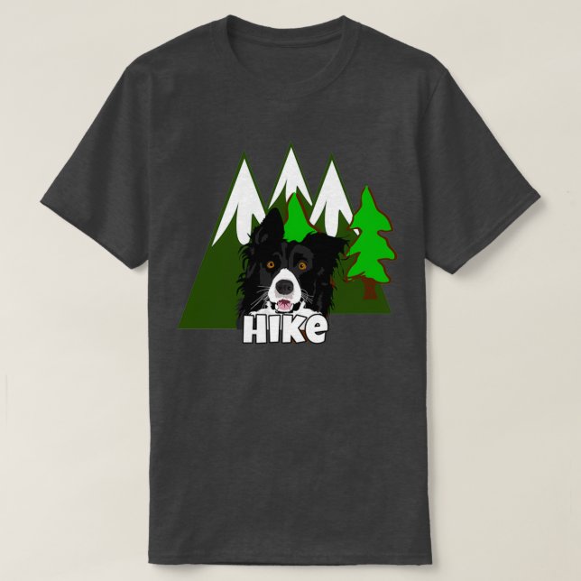 T-shirt Randonnée à la frontière de Collie (Design devant)