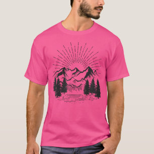 T-shirt Randonnée Camping Nature Aventure Amoureux Rétro m