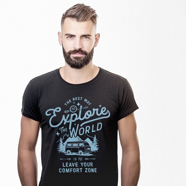 T-shirt Randonnée Confort Zone Vintage (Hiking Comfort Zone Vintage Clever T-Shirt)
