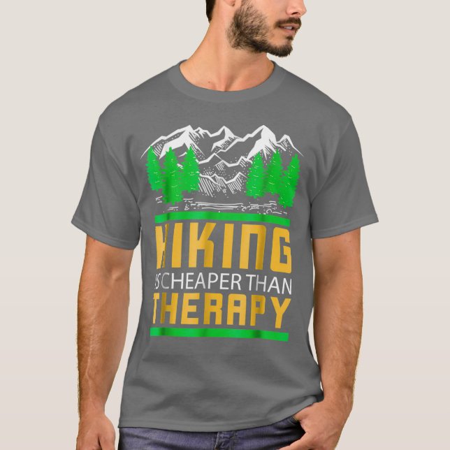 T-shirt Randonnée Est Moins Cher Que Thérapie Drôle (Devant)