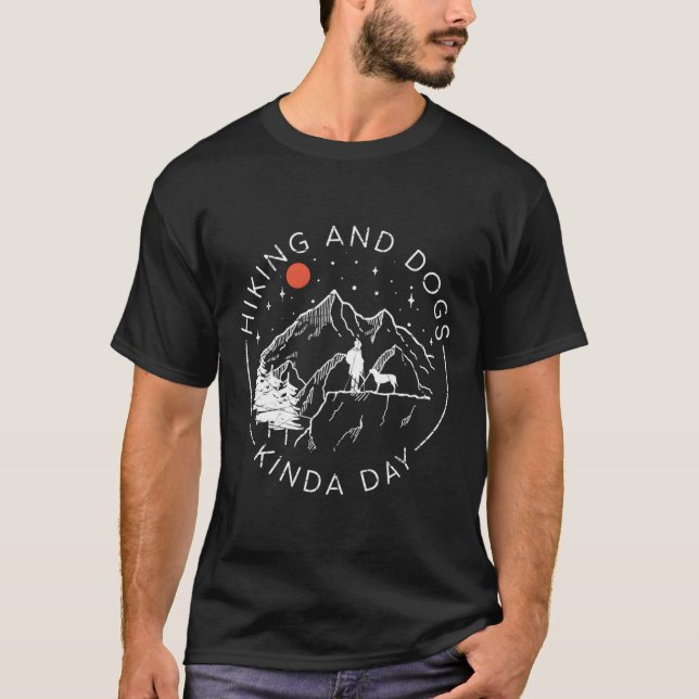T-shirt Randonnée Et Chiens Kinda Day Auteur Et Chien De L (Devant)