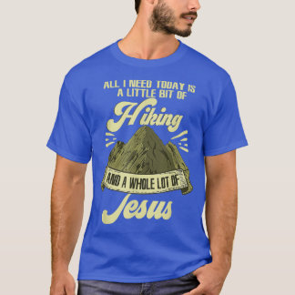 T-shirt Randonnée et Jésus T Chemise I Camping Dame