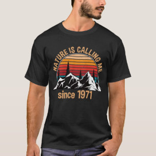T-shirt Randonnée Hiker Anniversaire 1971 Drôle cadeau