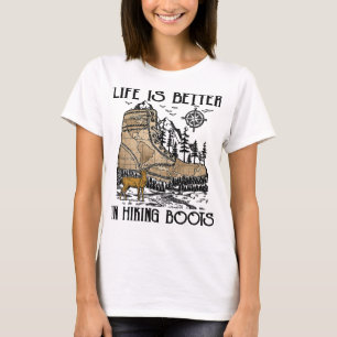 T-shirt Randonnée Hiker Hobbies La vie est meilleur amoure