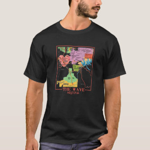 T-shirt Randonnée La Vague Arizona Carte Randonnée Coyote 