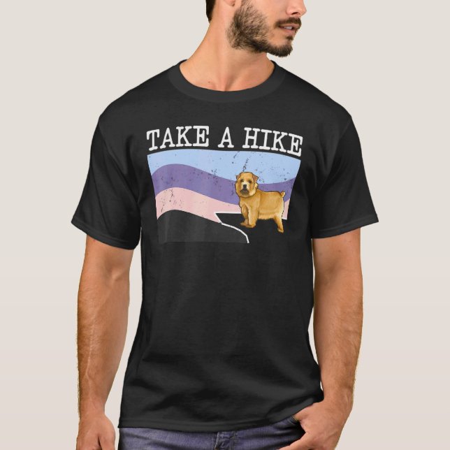 T-shirt Randonnée Norwich Terrier Randonnée Graphique (Devant)