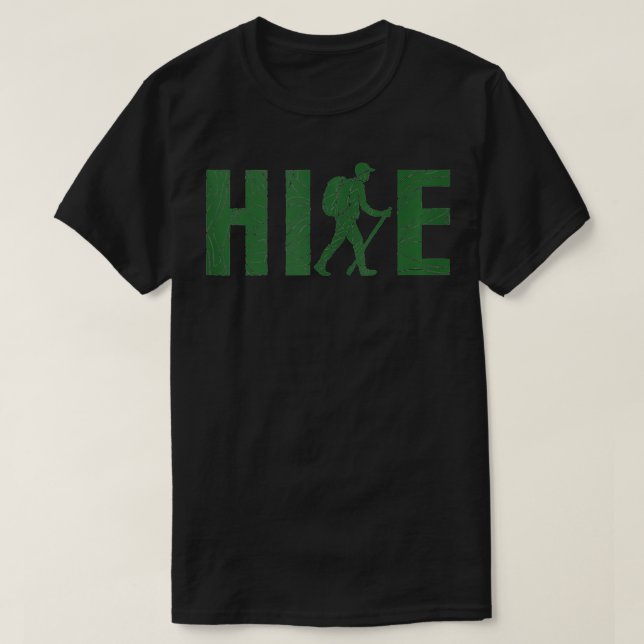 T-shirt Randonnée pédestre Randonnée Grunge Green Love Ran (Design devant)