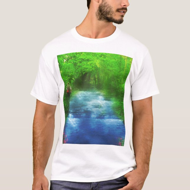T-shirt Randonnée pédestre sur la rivière Summer (Devant)
