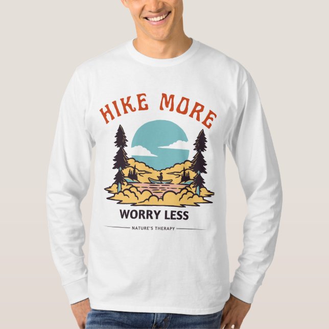 T-shirt Randonnée plus de souci moins (Devant)