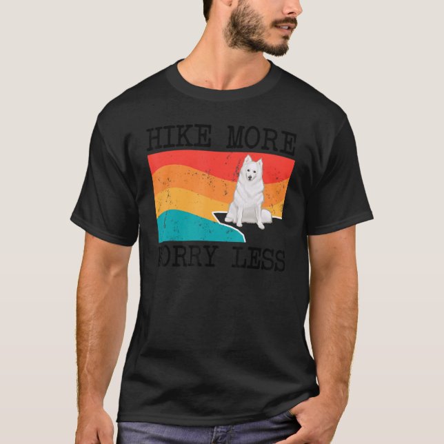 T-shirt Randonnée Plus Inquiète Moins Américain Eskimo Chi (Devant)