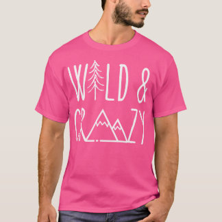 T-shirt Randonnée Sauvage Et Fou Camping Nature Lover Exté