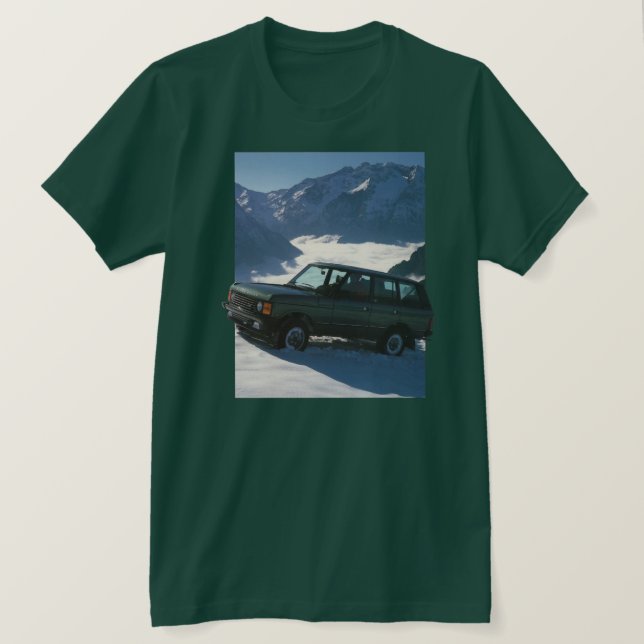 T-shirt Range Rover Classic dans la neige (Design devant)