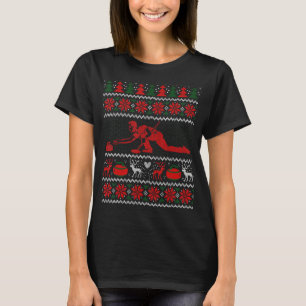 T-shirt Rangées De Stones De Curling Curler & Curling Team