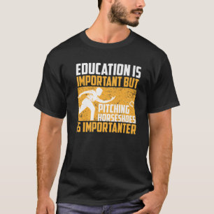 T-shirt Rangement Amusant Horseshoe Est Importante Pelouse