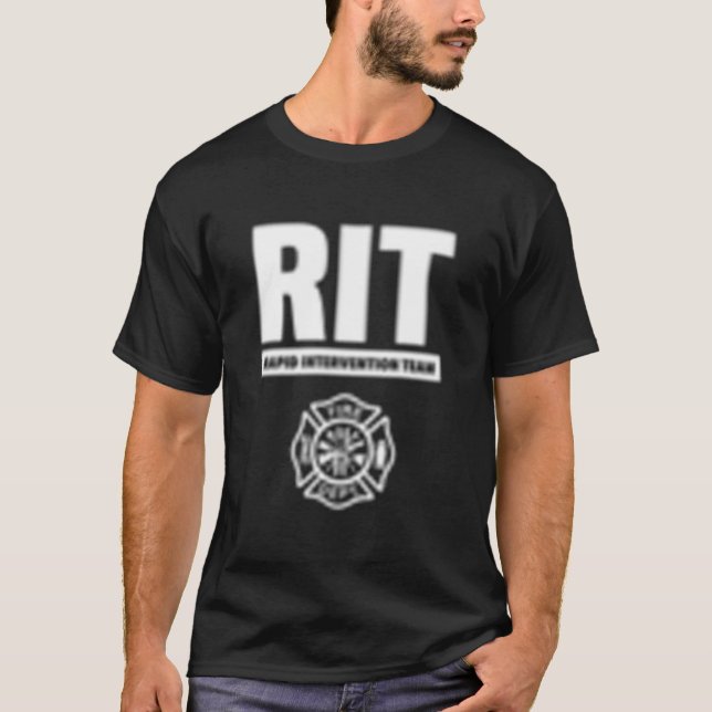 T-shirt Rapid Intervention Team Rit Firefighter Rescue (Devant)