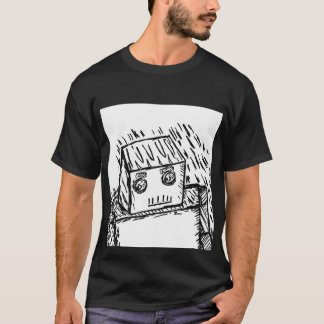 T-shirt Rapide Karl le Robot pensif prudence Bon look