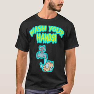 T-shirt Rappel de robinet Lavez vos mains pour nettoyer le