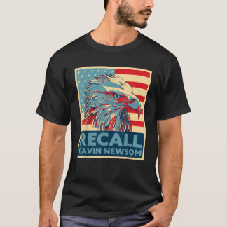 T-shirt Rappeler Gavin Newsom 4 juillet Drapeau américain