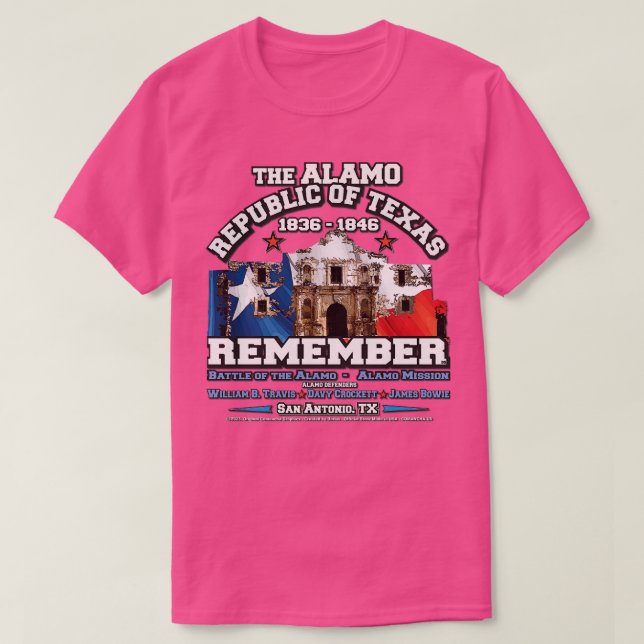 T-shirt RAPPELEZ-VOUS La République d'Alamo du Texas (Design devant)