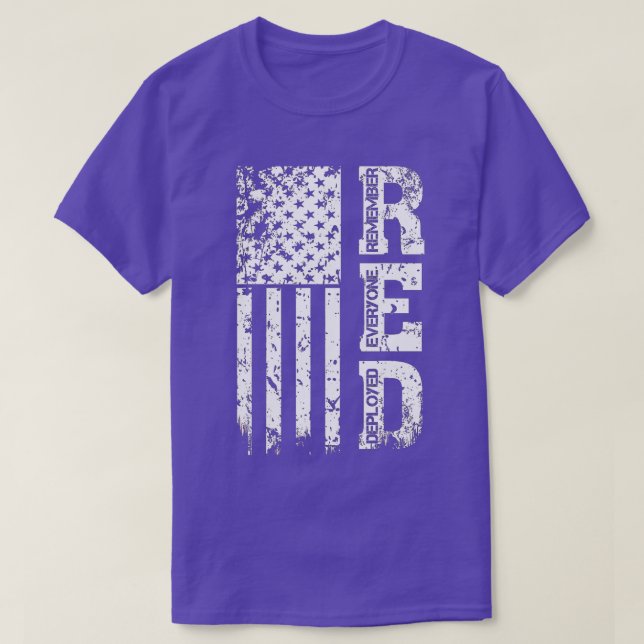 T-shirt Rappelez-vous tous vétéran déployé RED vendredi (Design devant)