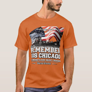 T-shirt RAPPELEZ-VOUS USS Chicago CA136 vétérans de la mar