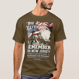 T-shirt RAPPELEZ-VOUS USS New Jersey BB62 US Battleship