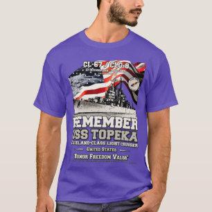 T-shirt RAPPELEZ-VOUS USS Topeka CL67 US Navy Light Cruise