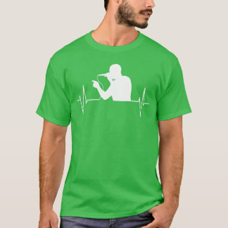 T-shirt Rappeur MC Hip Hop Rap Freestyle Battle ECG Line f