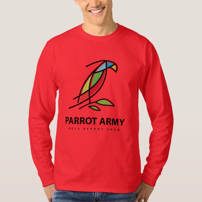 T-shirt Rapport Bucs Montrer l'armée des perroquets (Devant)