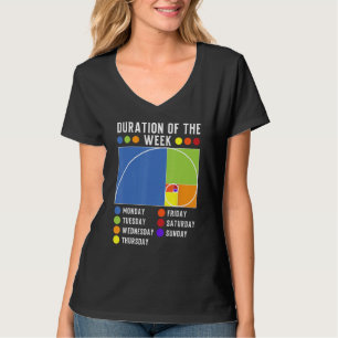 T-shirt Rapport Durée de la semaine de Fibonacci Golden