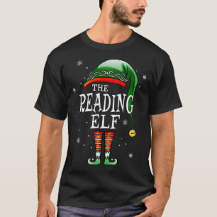 T-shirt Rapprocher Famille Amusante La Lecture Elf Noël