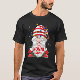 T-shirt Rapprocher Famille Amusante Le Nonni Gnome Noël Gr