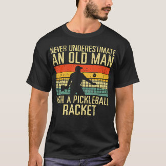 T-shirt Raquette de Pickleball pour Vieil Homme Paddle