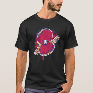 T-shirt Raquette de ping-pong tenue de raquette de tennis 