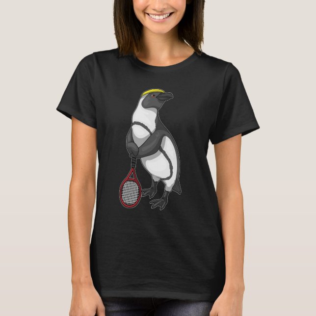 T-shirt Raquette de tennis de Penguin (Devant)