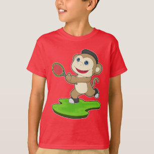 T-shirt Raquette de tennis de singe