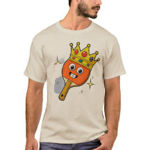 T-Shirt Raquette de Tennis de Table Dessin Animé R