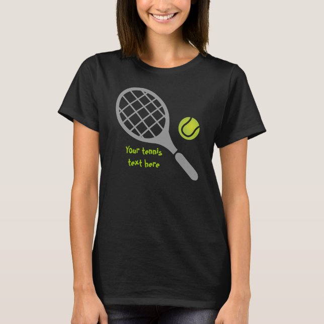T-shirt Raquette et balle de tennis (Devant)