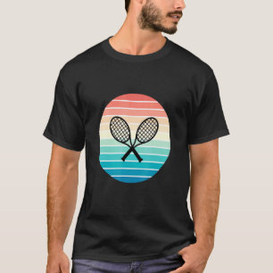 T-shirt Raquettes De Tennis Traversées Style Coucher De So