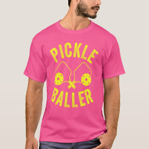 T-shirt Raquettes Pickle Baller Retro Vintage Pickleball