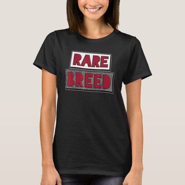 T-shirt Rare Breed Retro Cardinal Red 3s Correspondant (Devant)