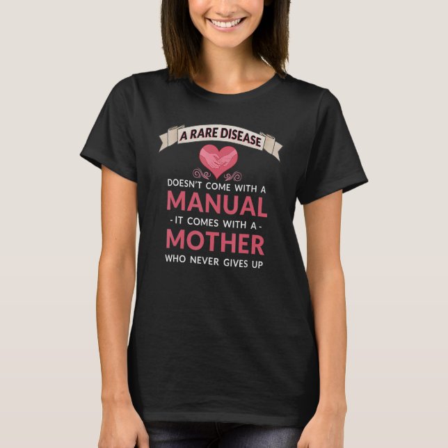 T-shirt Rare Disease for Mother Awareness Heart (Devant)