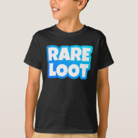 Rare Loot Gamer Neon Blue White Typographie