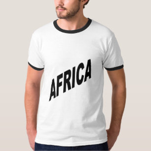T - Shirt ras de cou blanc noir AFRICA