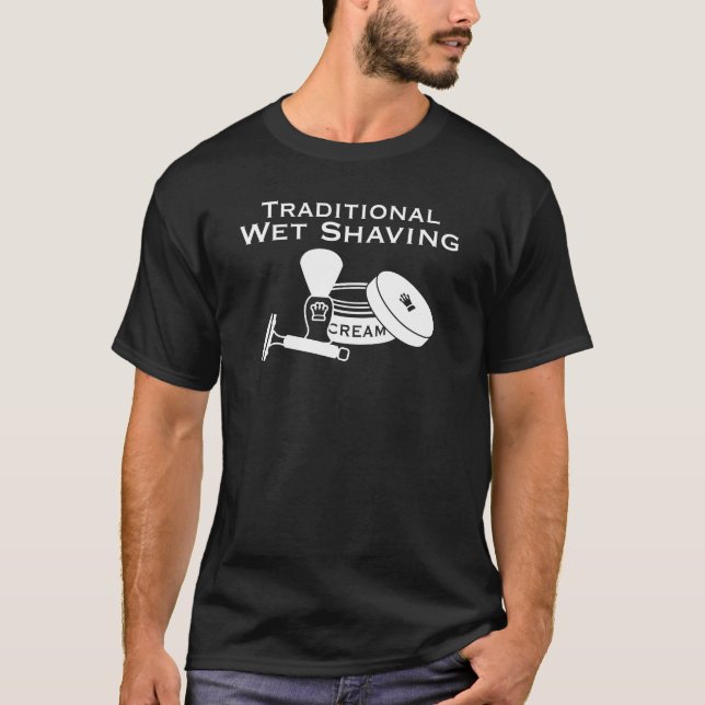 T-shirt Rasage humide traditionnel, DE Razor - obscurité (Devant)