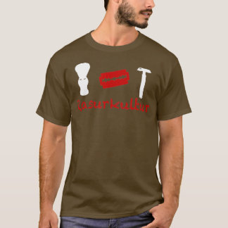T-shirt Rasoir de sécurité de culture de rasage