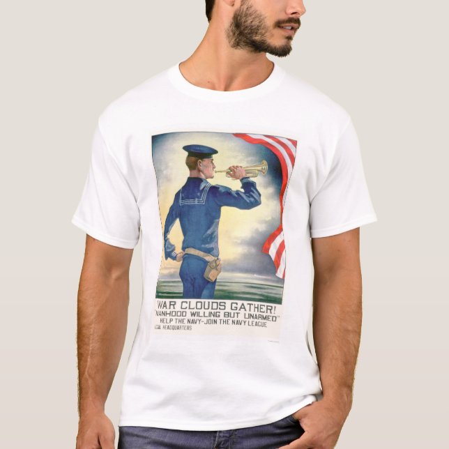 T-shirt Rassemblement de nuages de guerre !  Joignez la (Devant)