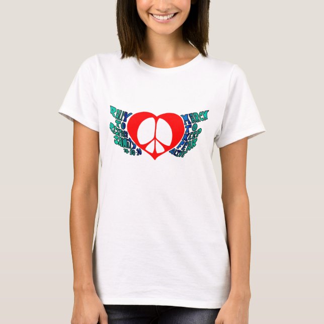 T-shirt Rassemblement pour restaurer les ailes de paix de  (Devant)