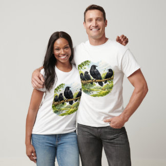 T-shirt Rassemblement silencieux – Corbeaux sur une branch