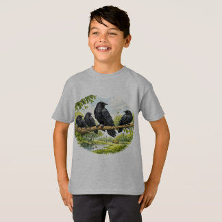 T-shirt Rassemblement silencieux – Corbeaux sur une branch